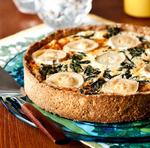 Keto spinach and goat cheese pie